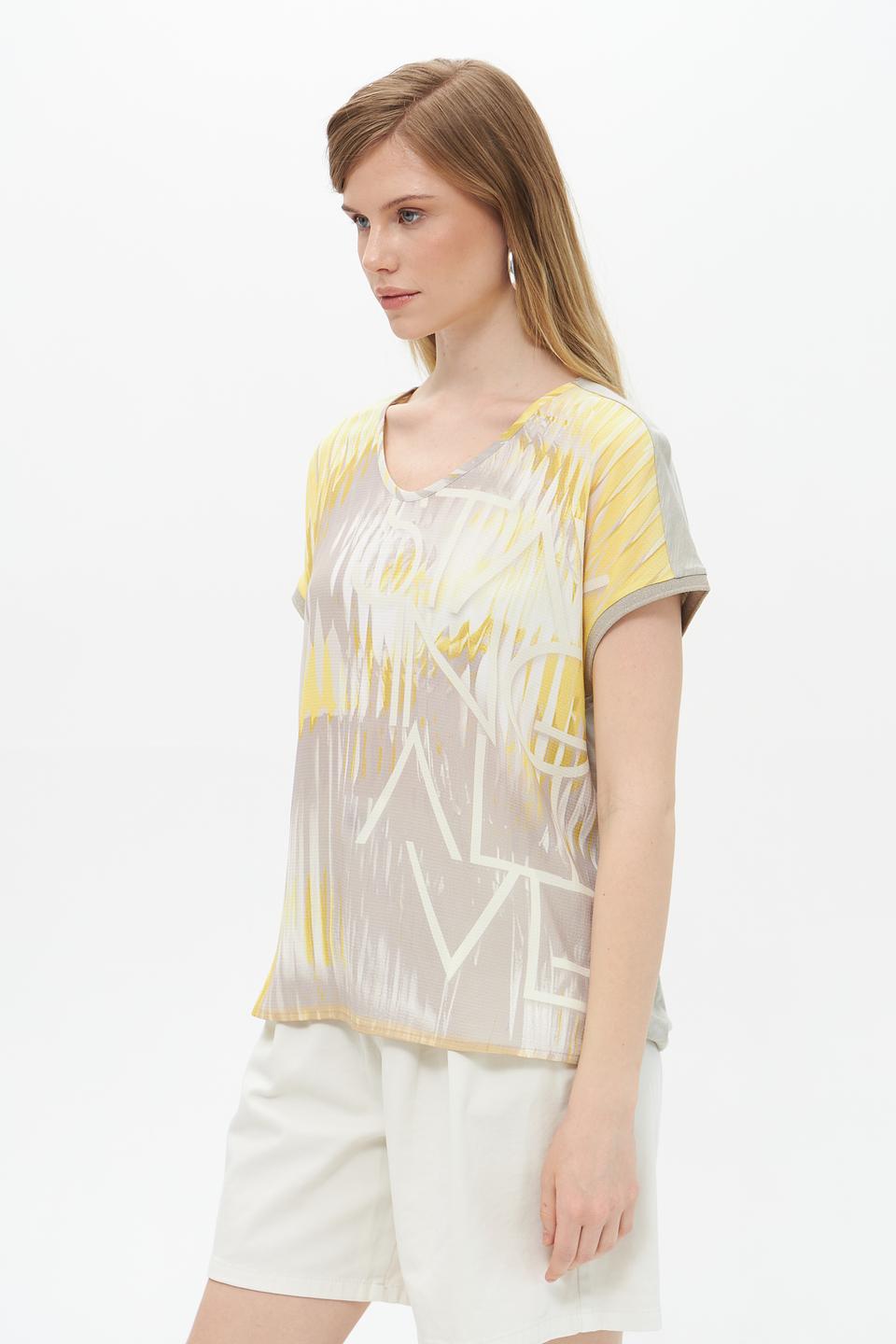 Блуза Lecomte с абстрактным принтом