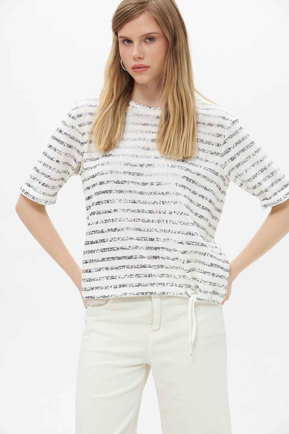 Футболка Lecomte в полоску