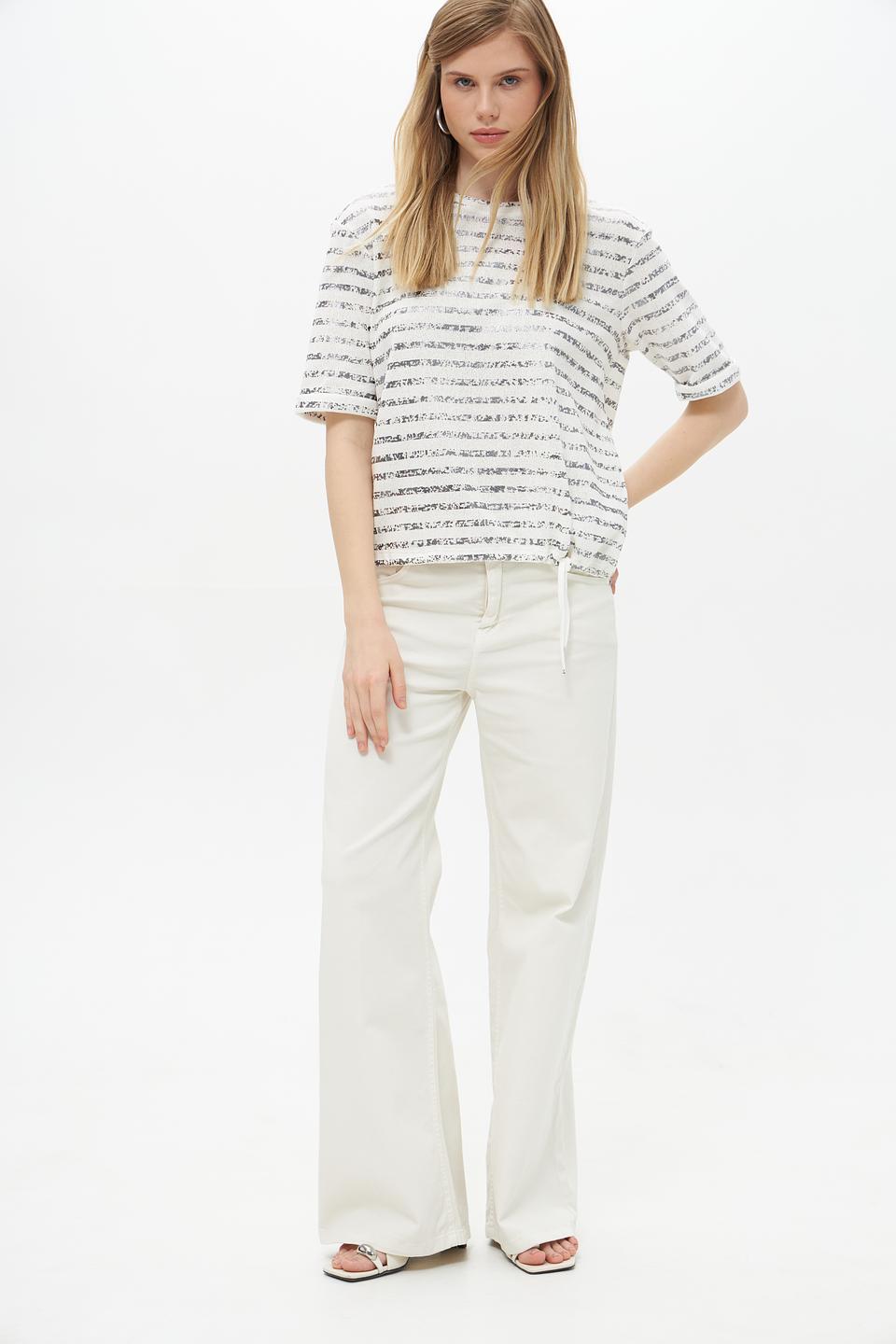 Футболка Lecomte в полоску