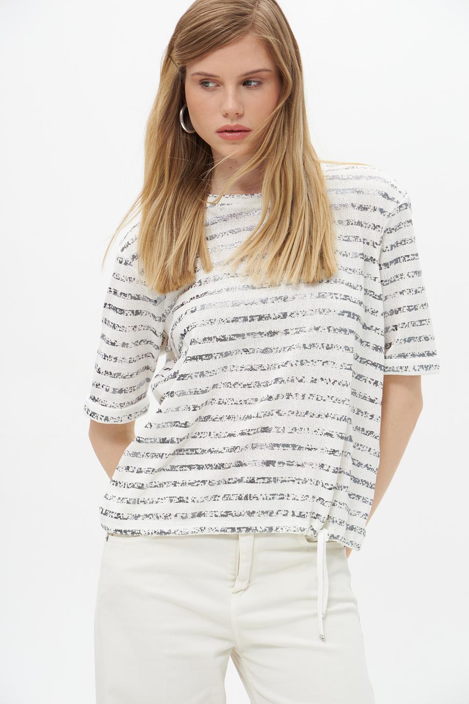 Футболка Lecomte в полоску