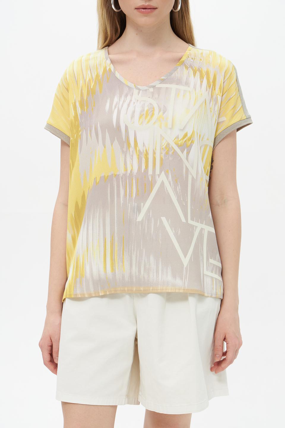 Блуза Lecomte с абстрактным принтом