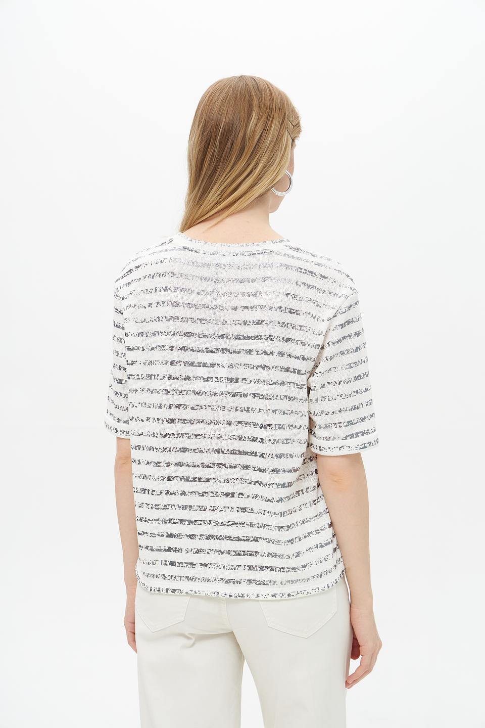 Футболка Lecomte в полоску