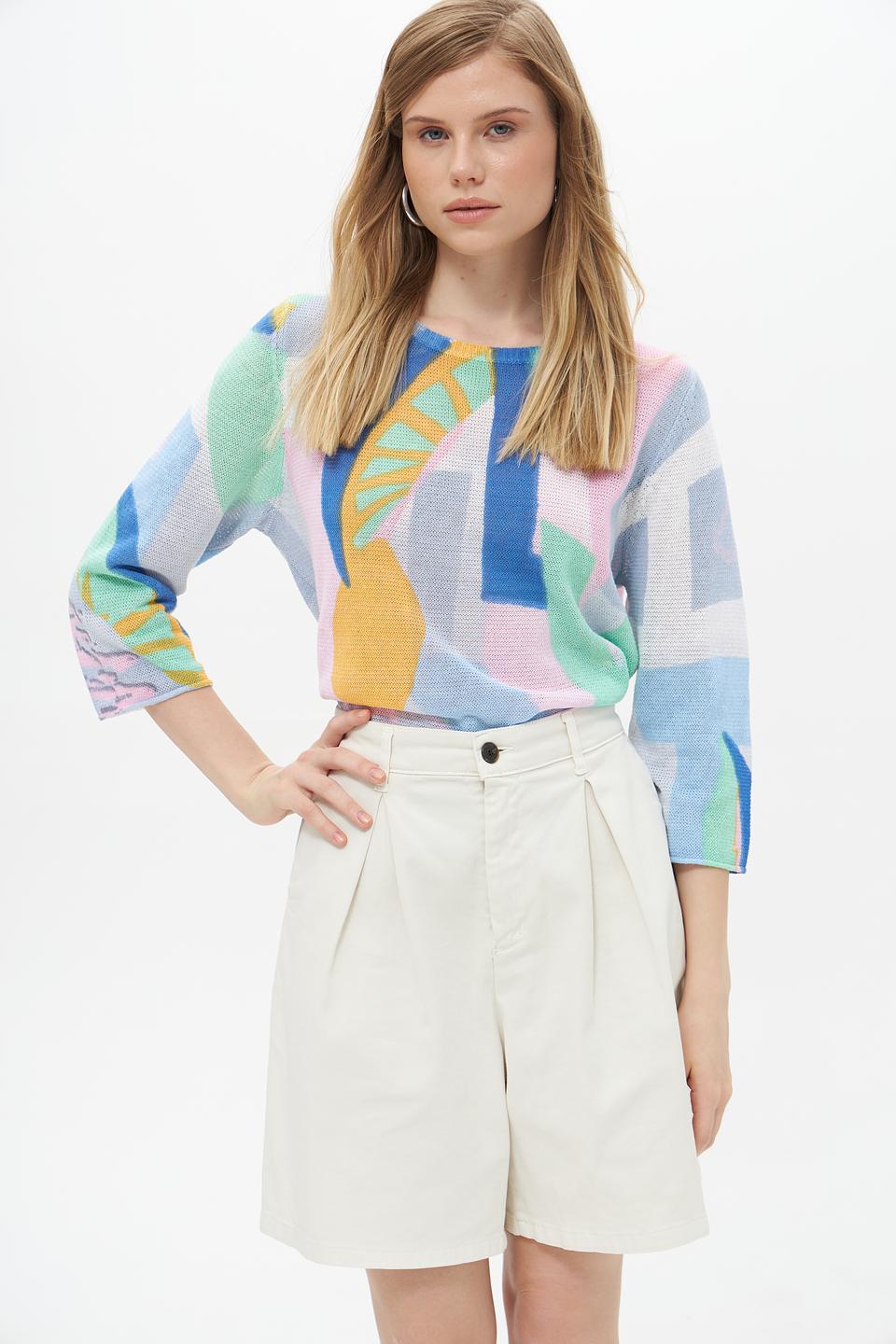 Пуловер Lecomte с принтом