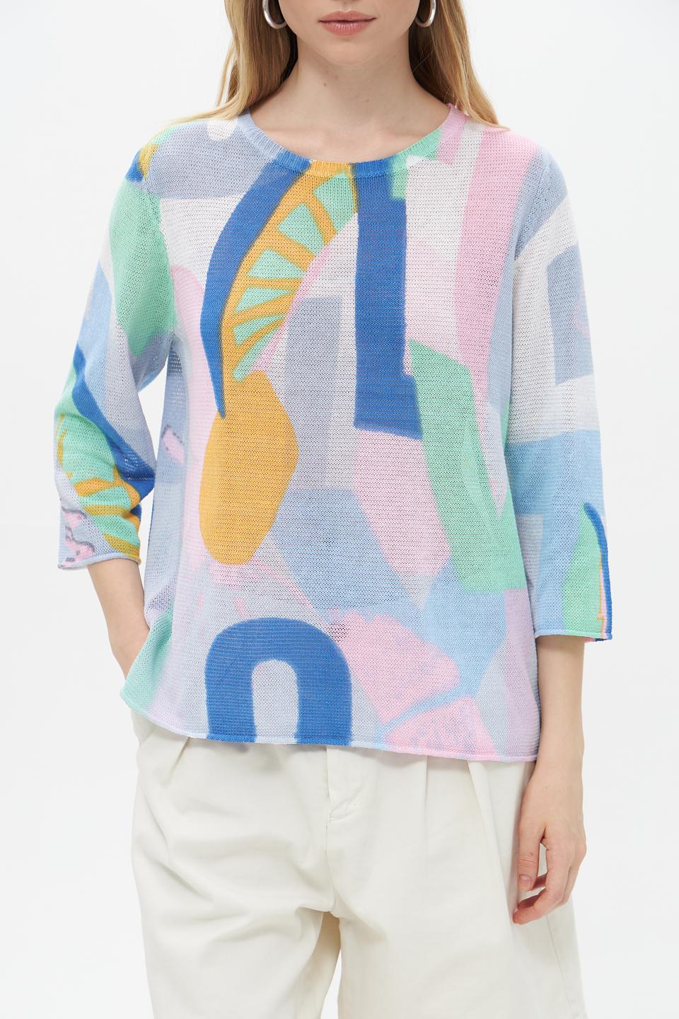 Пуловер Lecomte с принтом