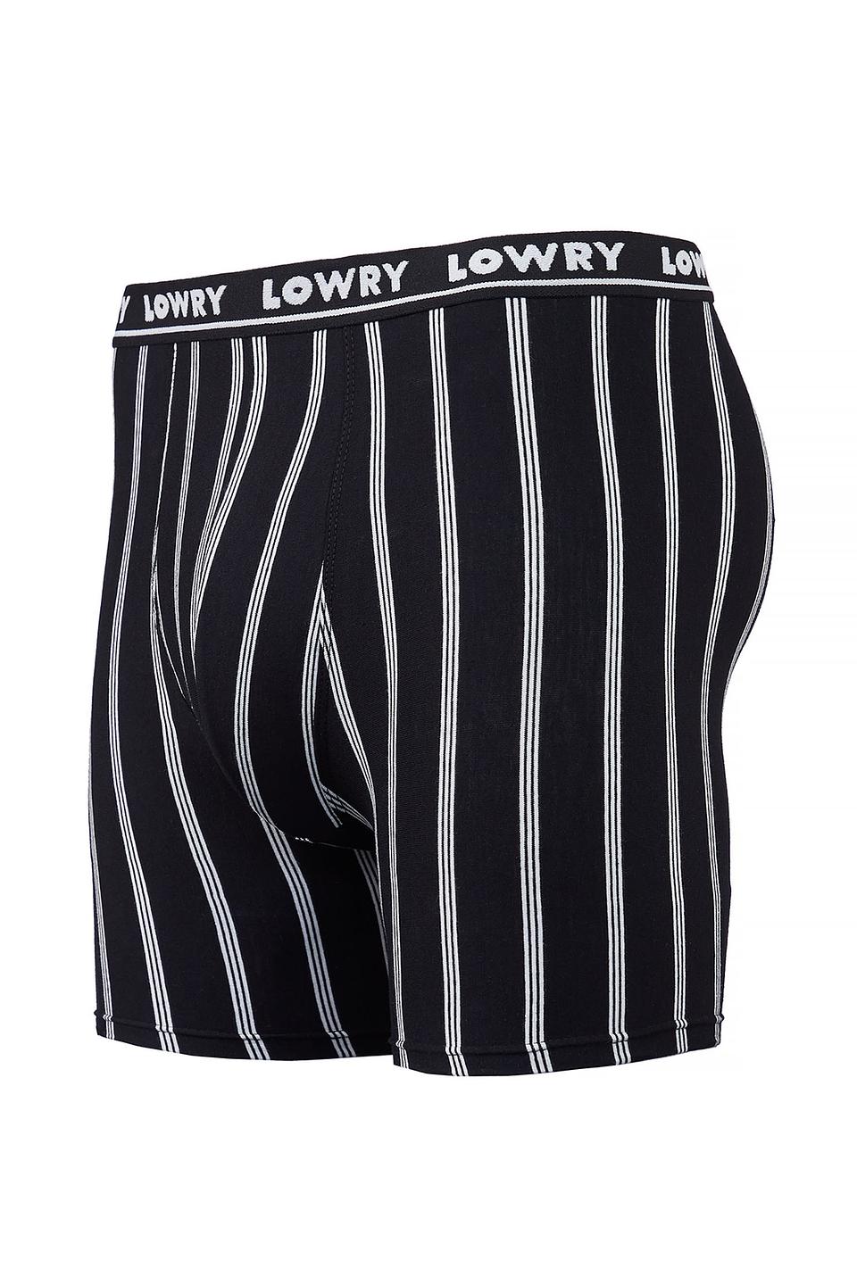 Трусы-боксеры Lowry в полоску чёрно-белые