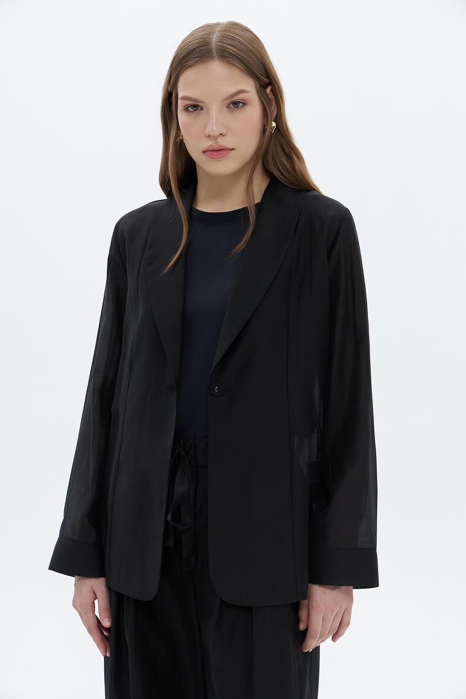 Жакет Croche чёрный оверсайз