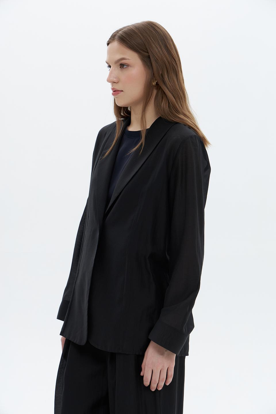 Жакет Croche чёрный оверсайз