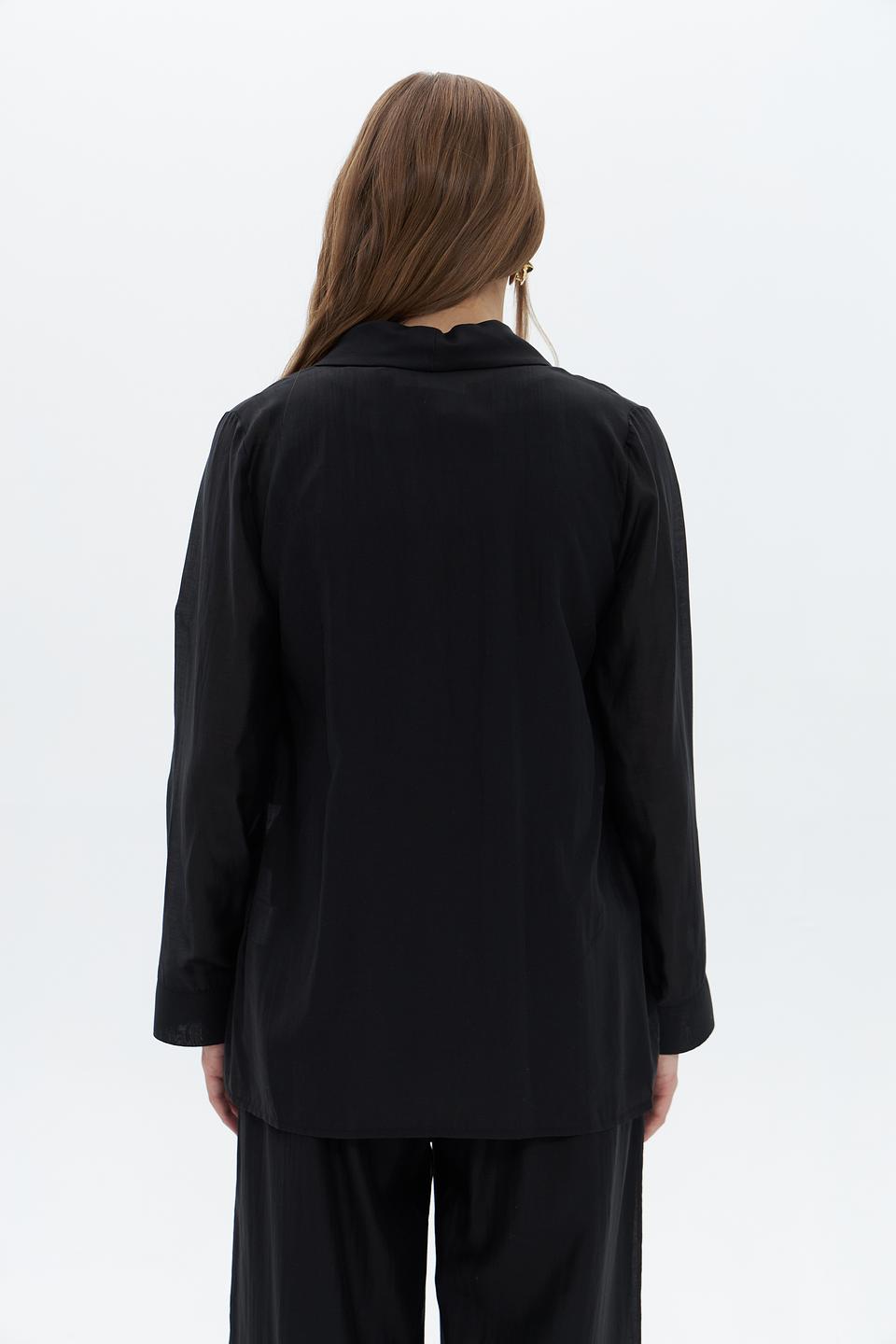 Жакет Croche чёрный оверсайз