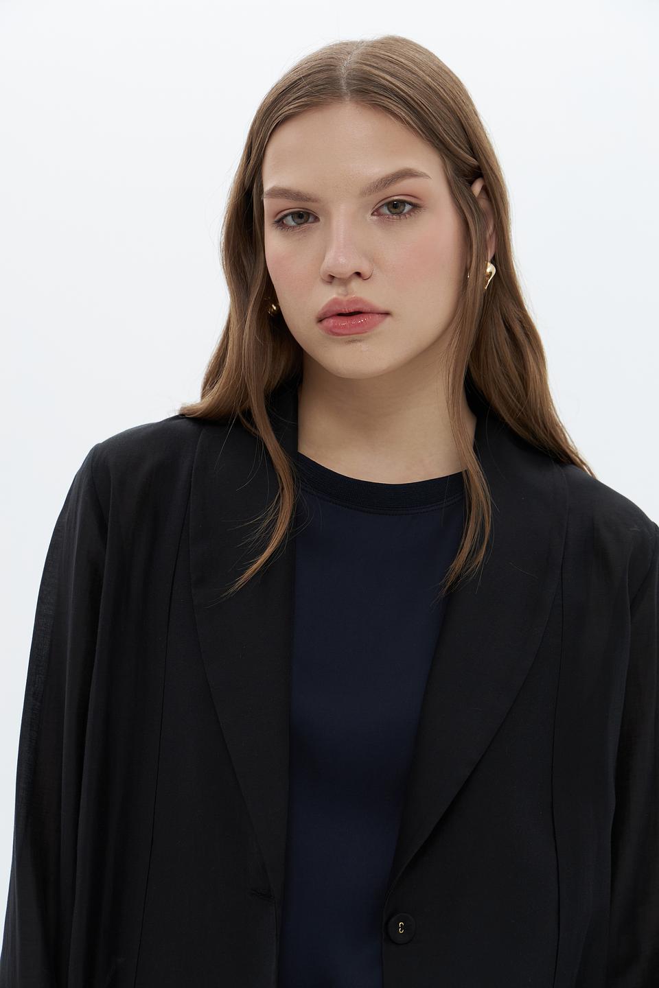 Жакет Croche чёрный оверсайз