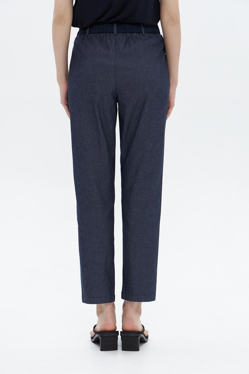 Брюки Croche прямые тёмно-синие