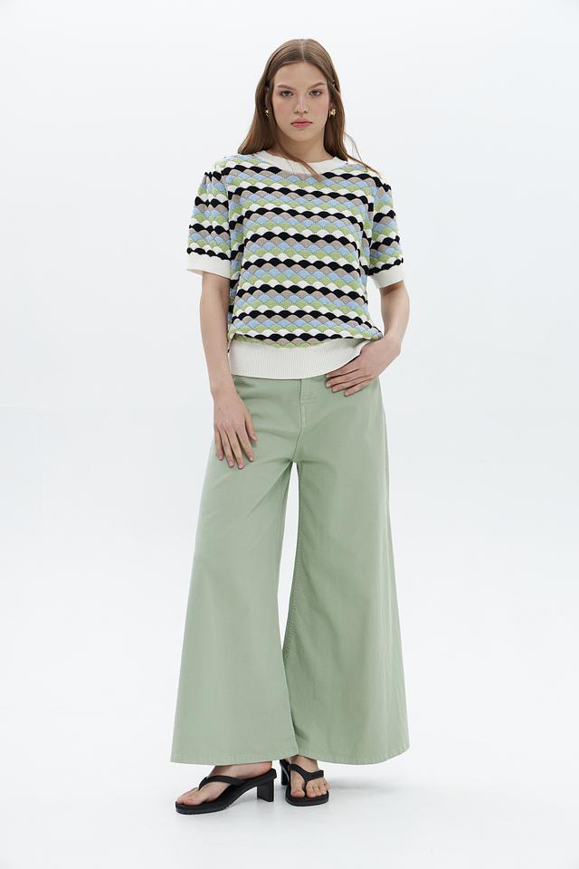 Джинсы Croche палаццо хаки