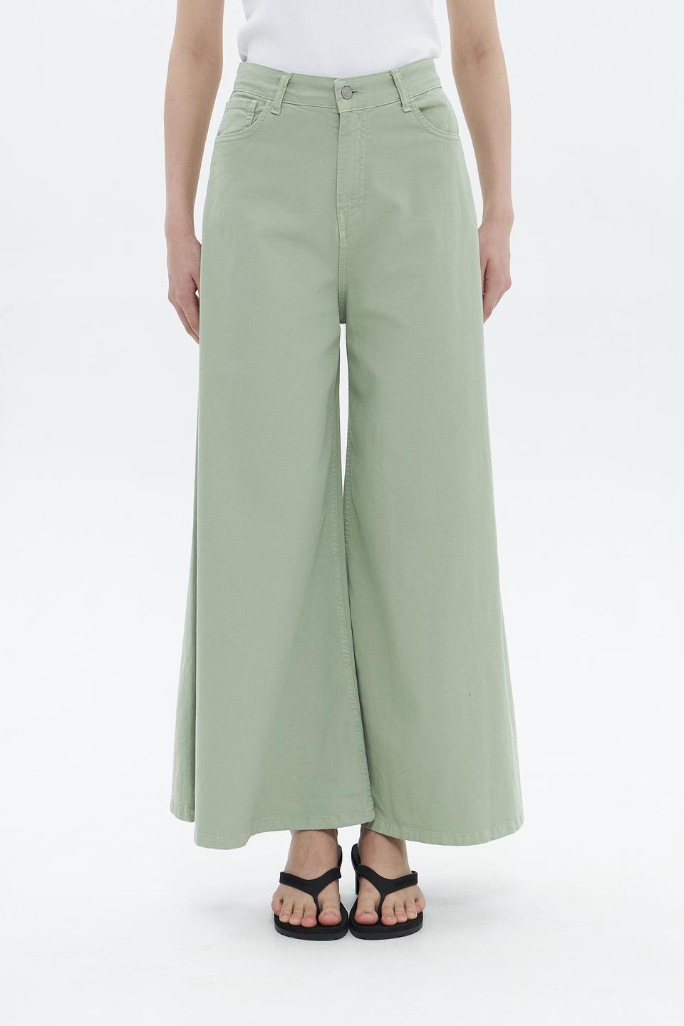 Джинсы Croche палаццо хаки