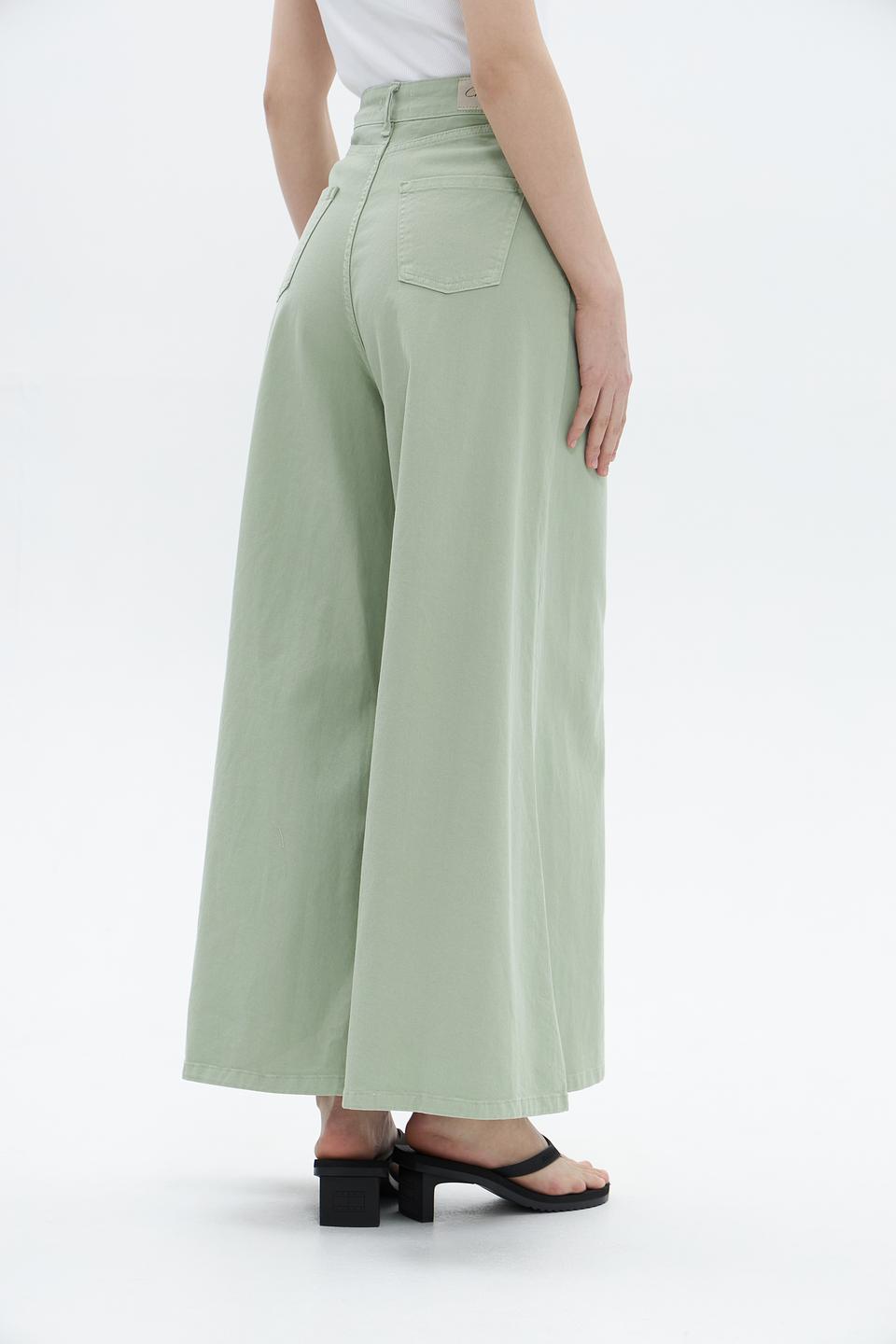 Джинсы Croche палаццо хаки