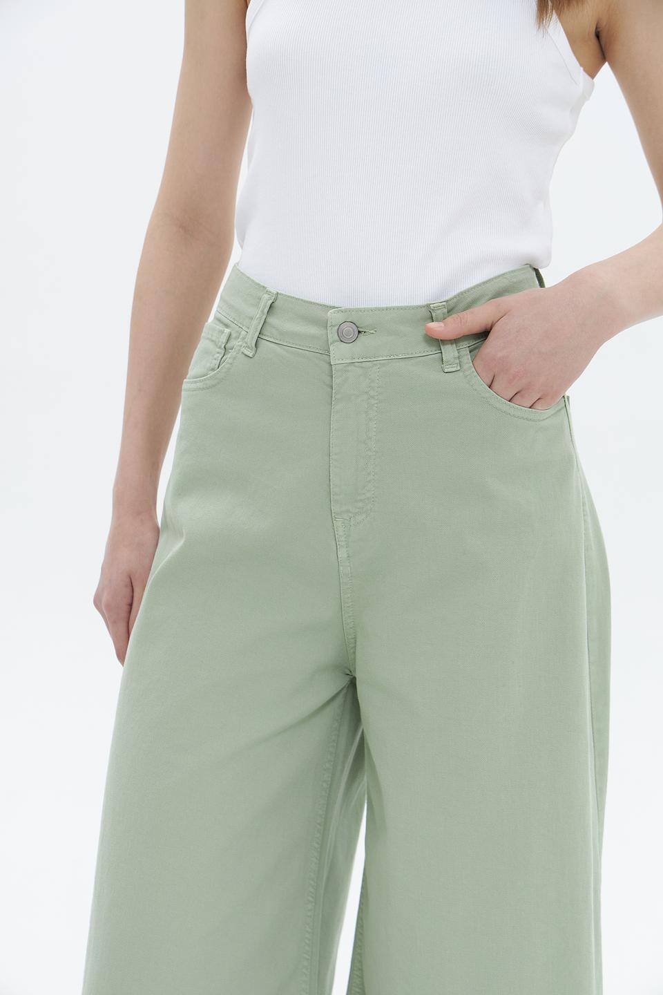 Джинсы Croche палаццо хаки