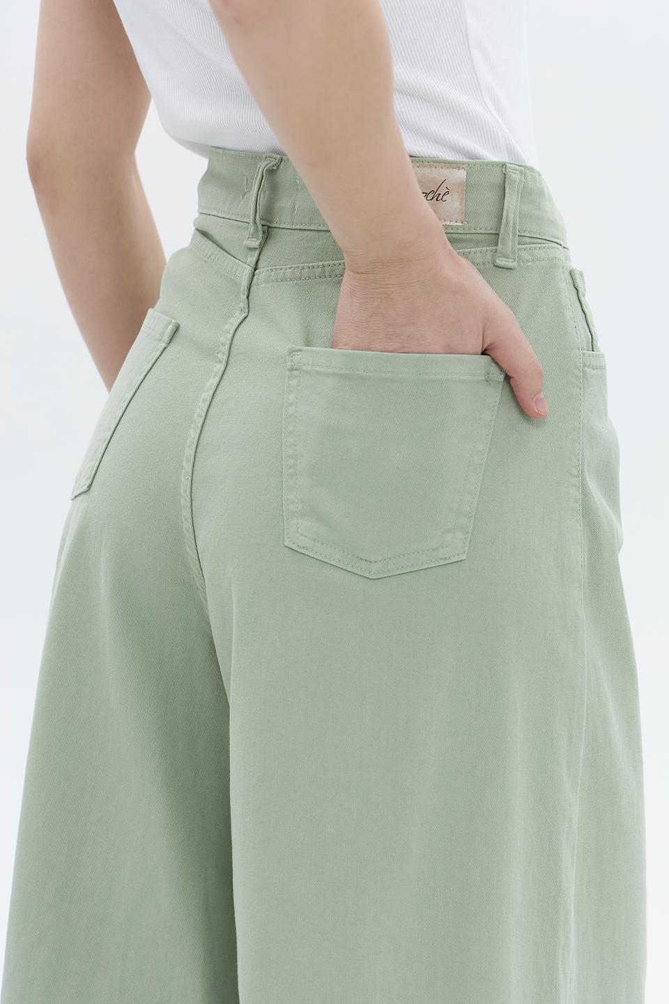 Джинсы Croche палаццо хаки