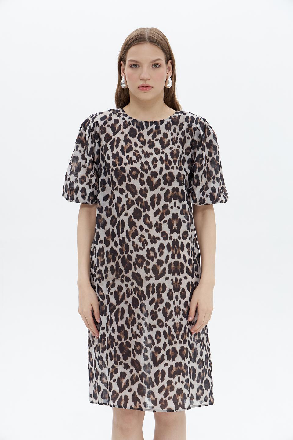 Платье UNQ леопардовый принт
