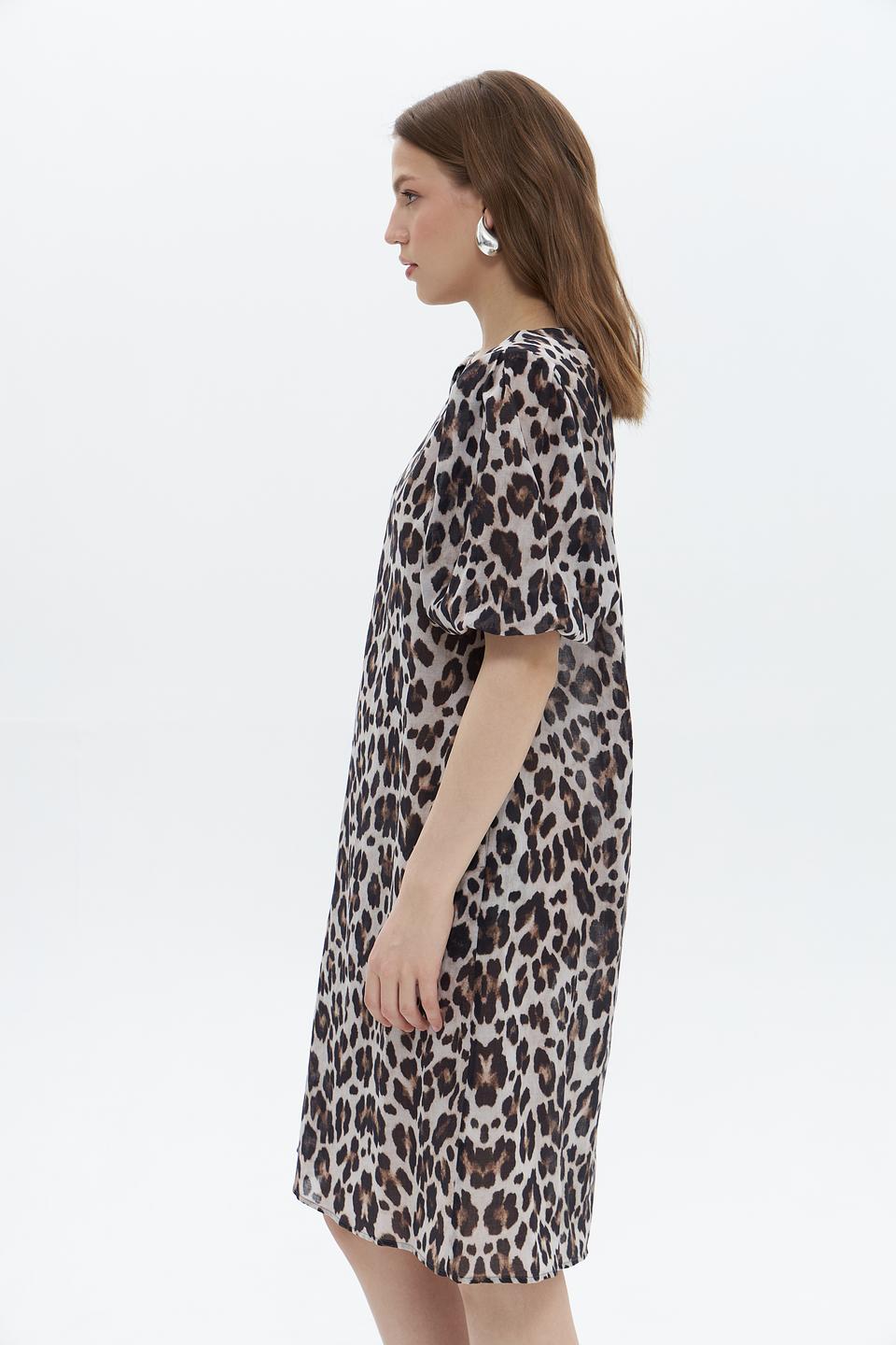 Платье UNQ леопардовый принт