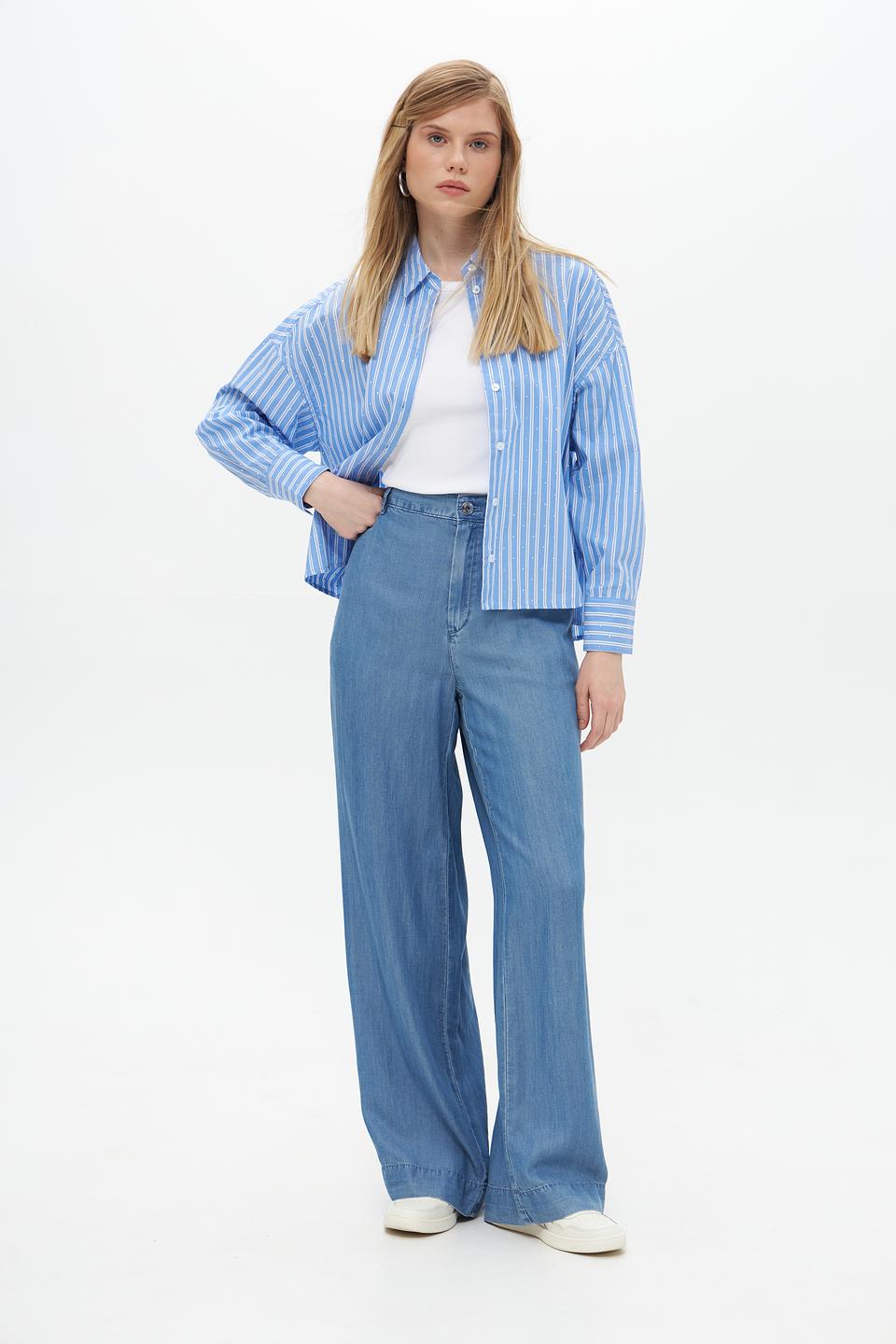 Брюки клеш Taifun деним