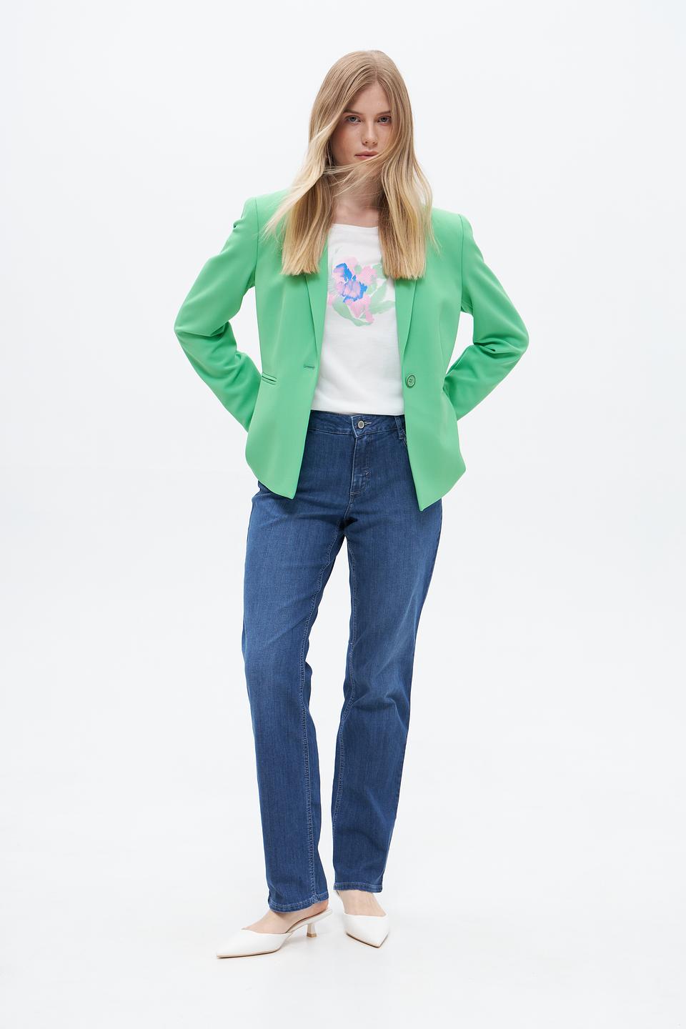 Жакет Taifun приталенный, зеленый