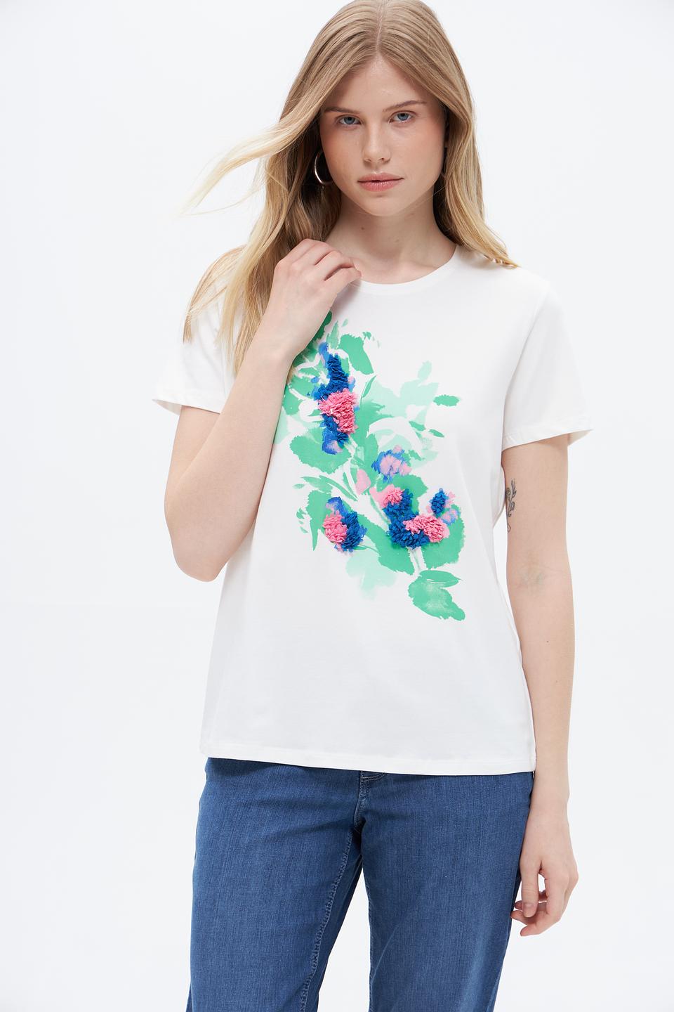 Футболка Taifun с цветочным принтом