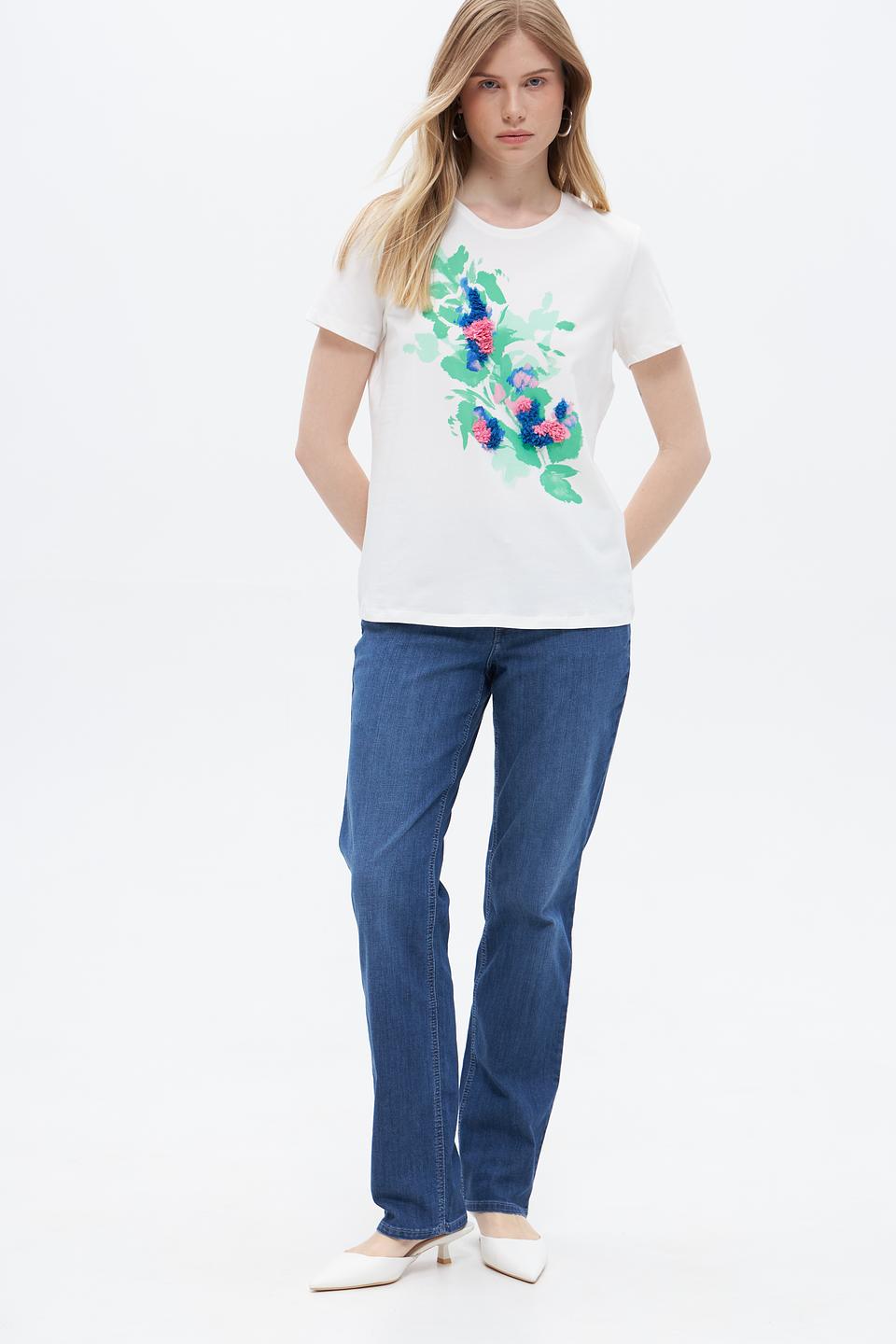 Футболка Taifun с цветочным принтом