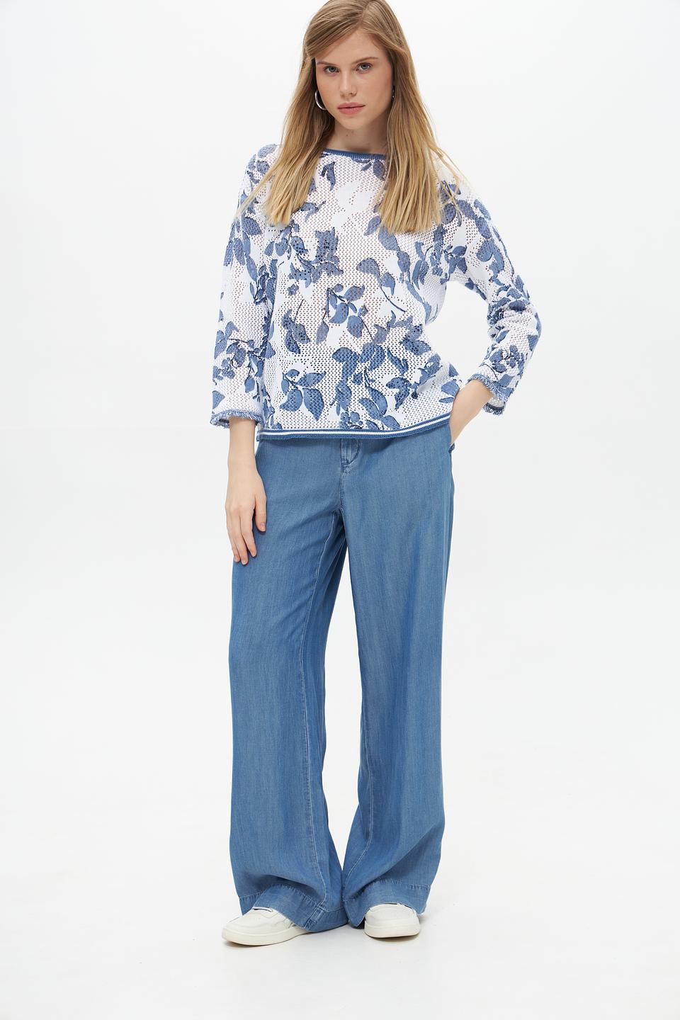 Пуловер Rabe collection с цветочным принтом