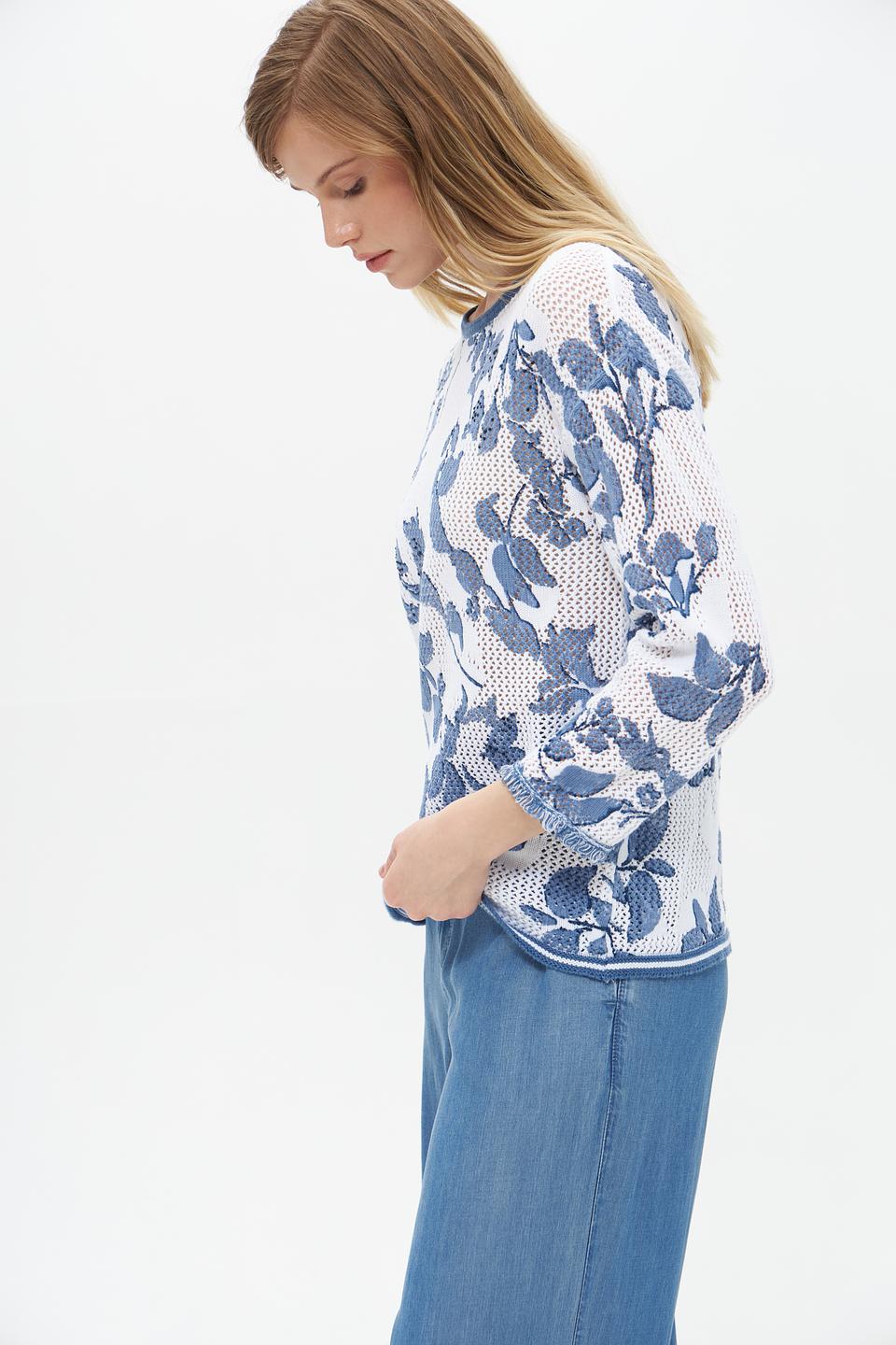 Пуловер Rabe collection с цветочным принтом