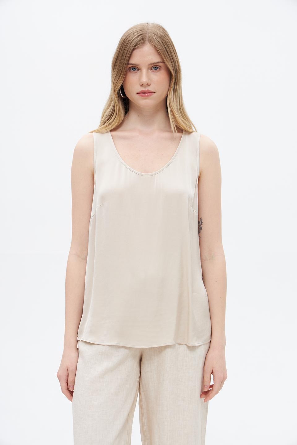 Топ Oui женский бежевый