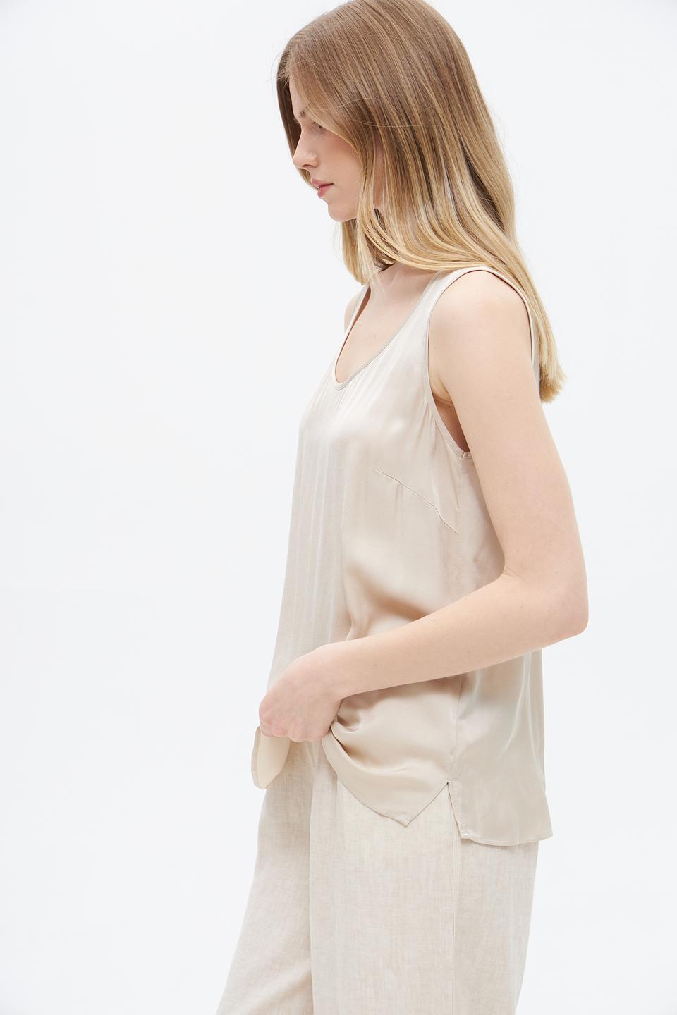 Топ Oui женский бежевый