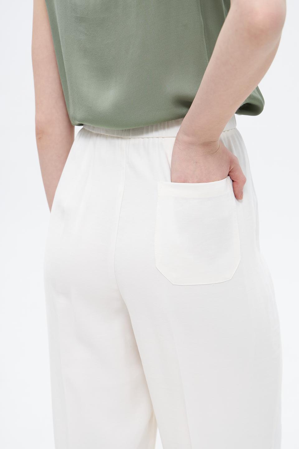 Брюки палаццо Oui молочные