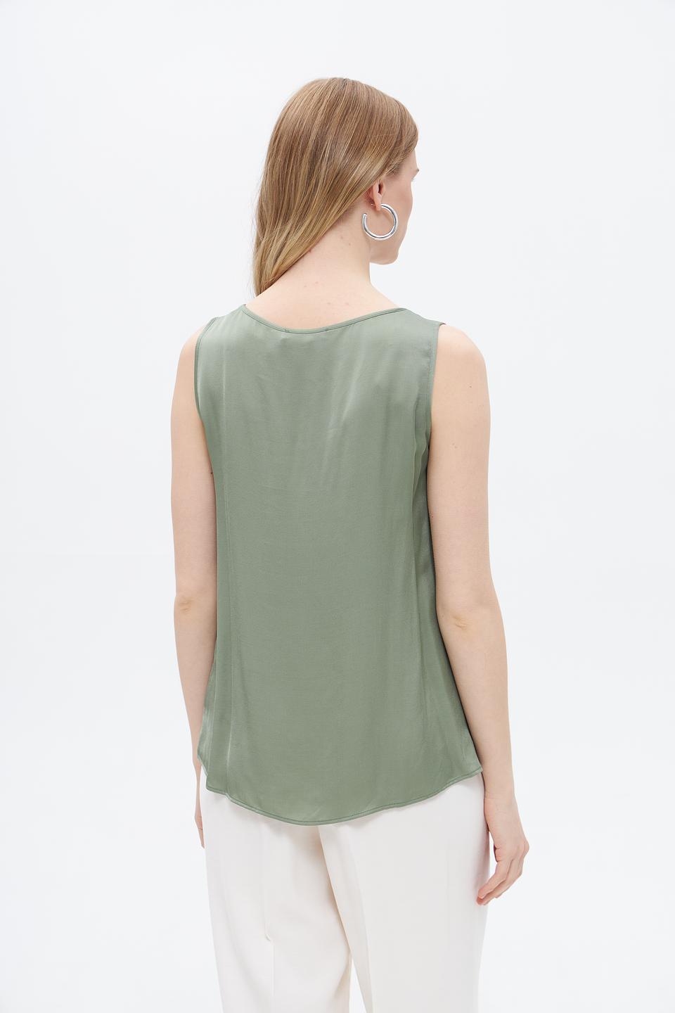 Топ Oui женский оливковый