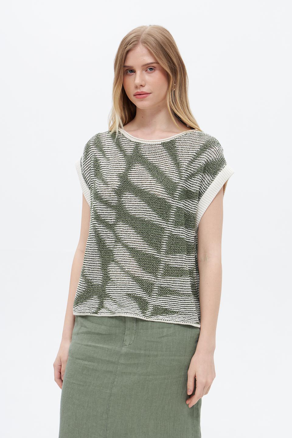 Жилет Oui с узором зелёный