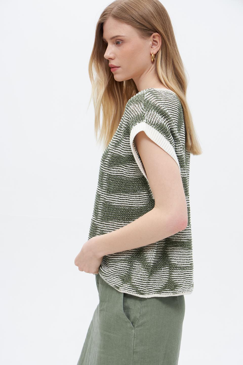 Жилет Oui с узором зелёный