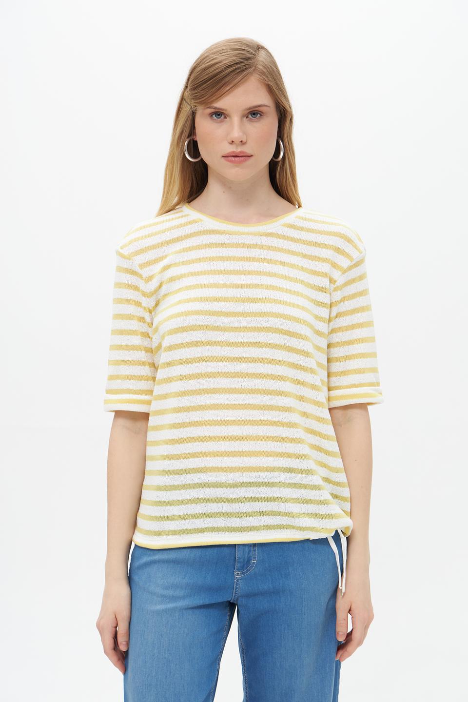 Пуловер Lecomte в полоску