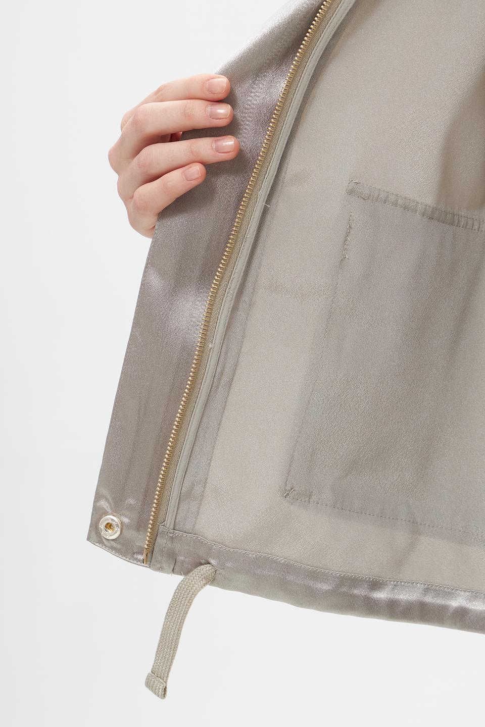 Жакет Lecomte атласный серый