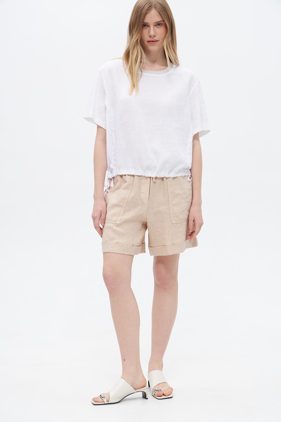 Блуза Oui из льна, белый