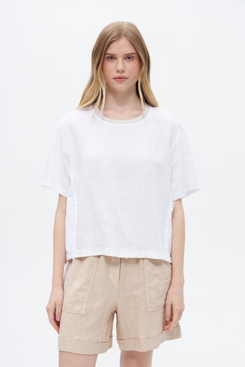 Блуза Oui из льна, белый
