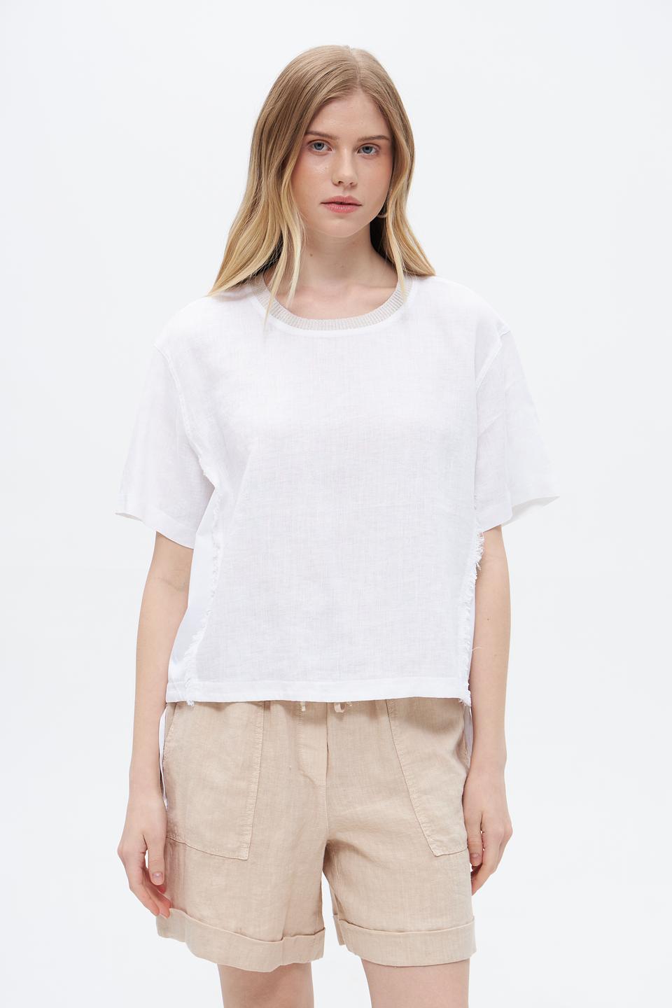 Блуза Oui из льна, белый