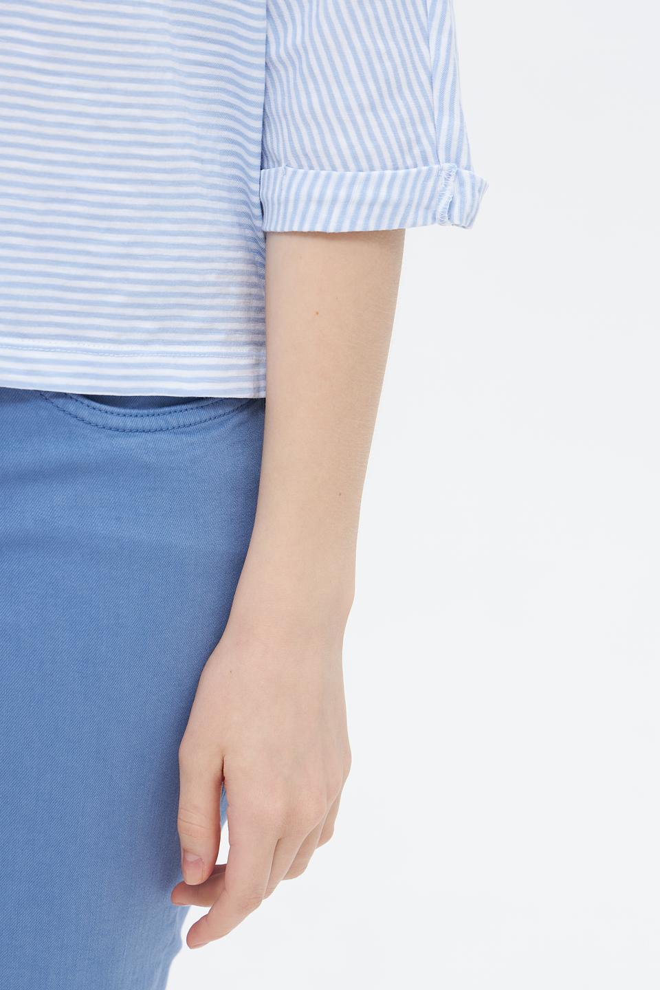 Футболка Oui в полоску голубую