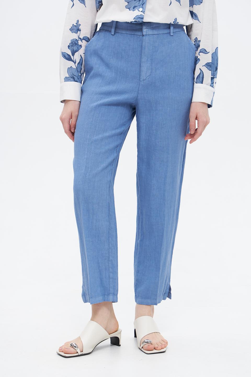 Капри Oui лен голубой