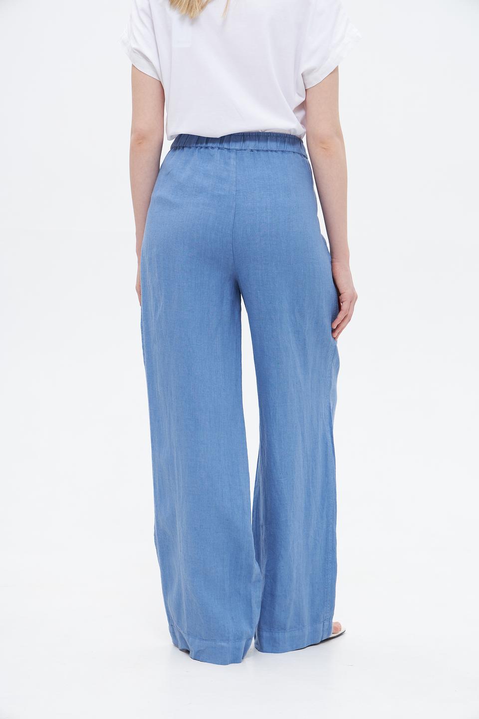 Брюки клёш Oui голубые