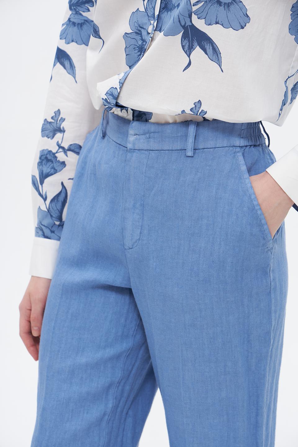 Капри Oui лен голубой