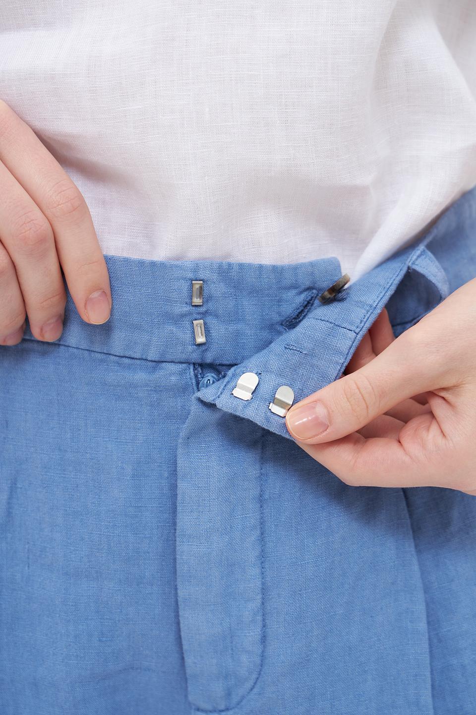 Шорты Oui льняные голубые