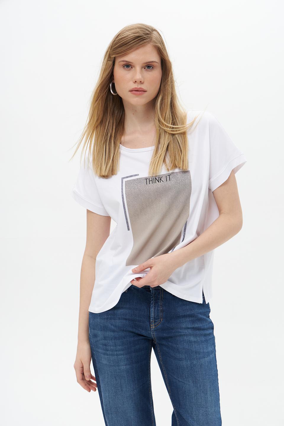 Футболка Pezzo с принтом белая