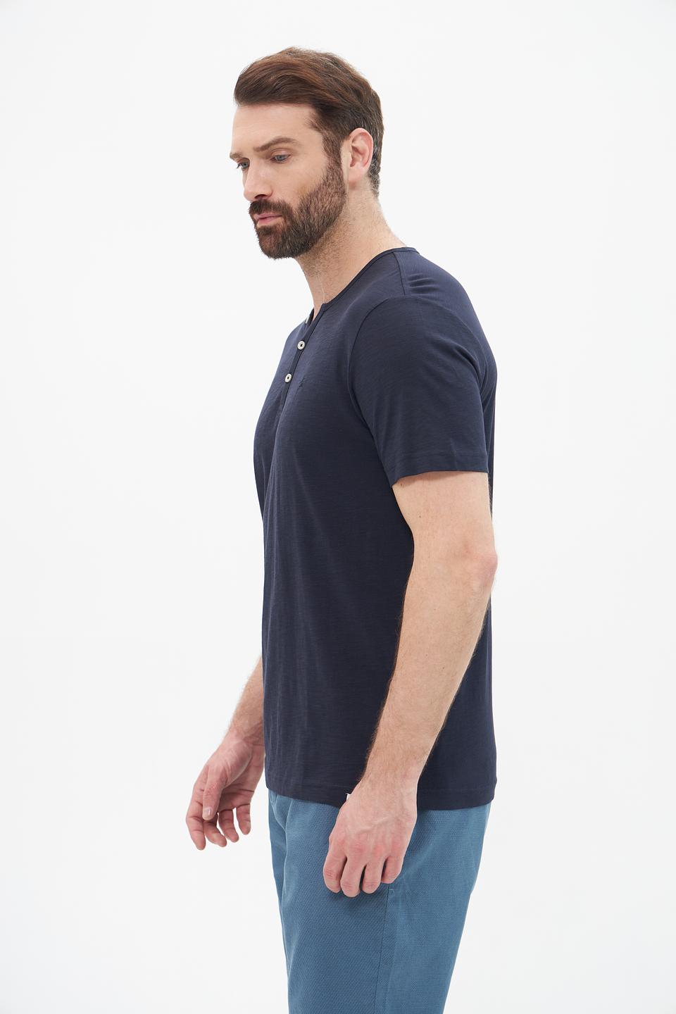 Футболка Lerros с планкой темно-синяя