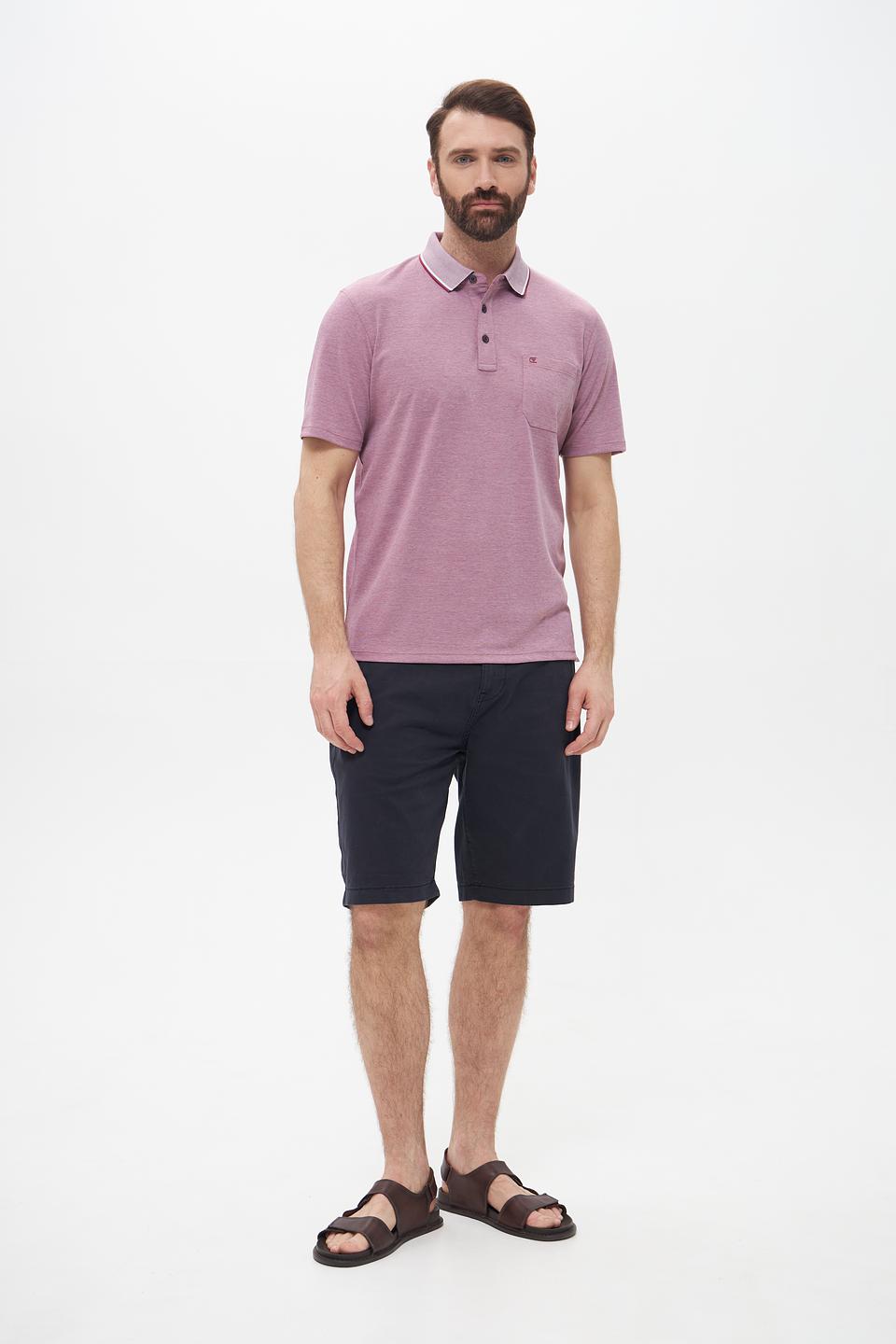 Поло Casa Moda с контрастным воротником