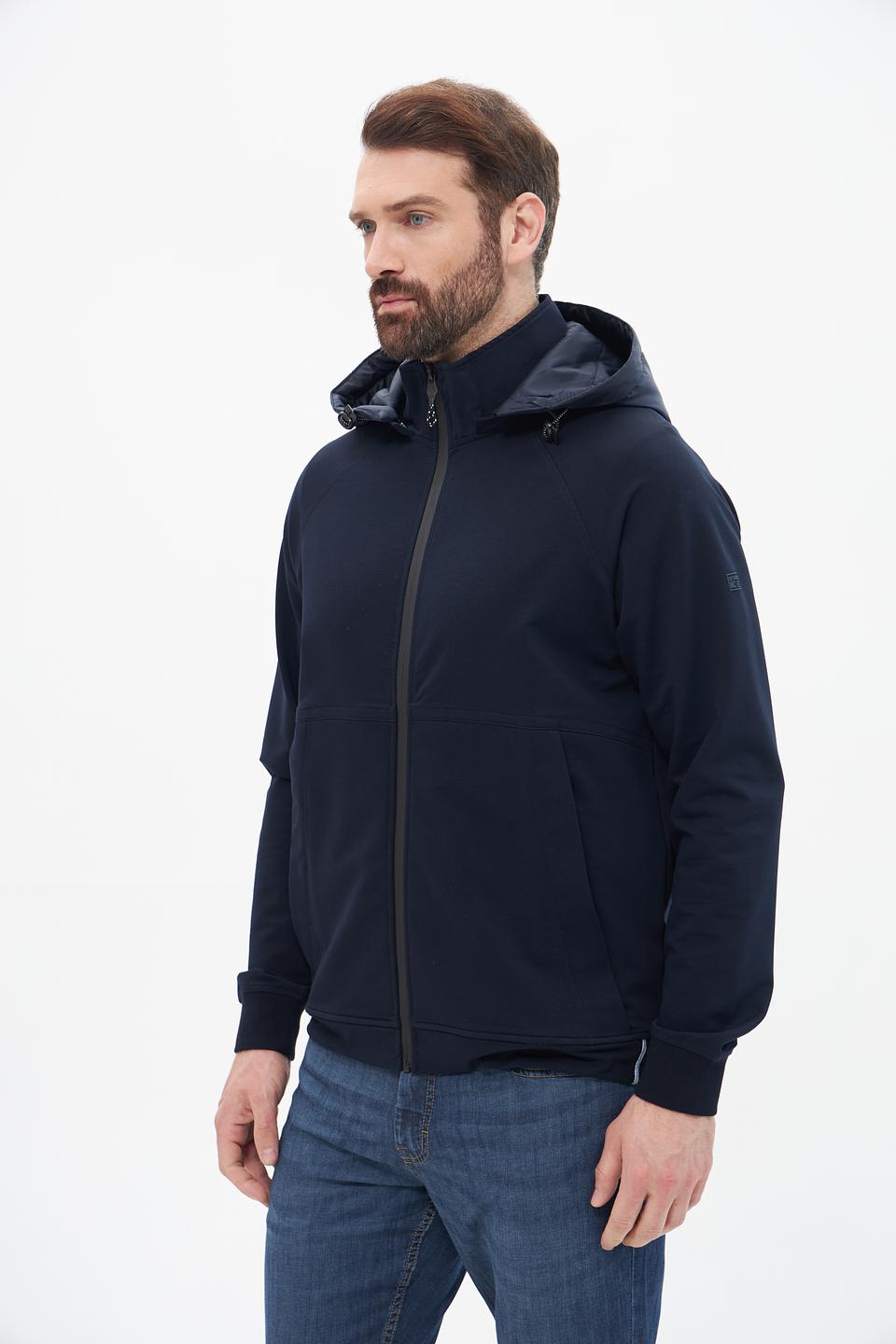 Кардиган Monte Carlo синий с капюшоном