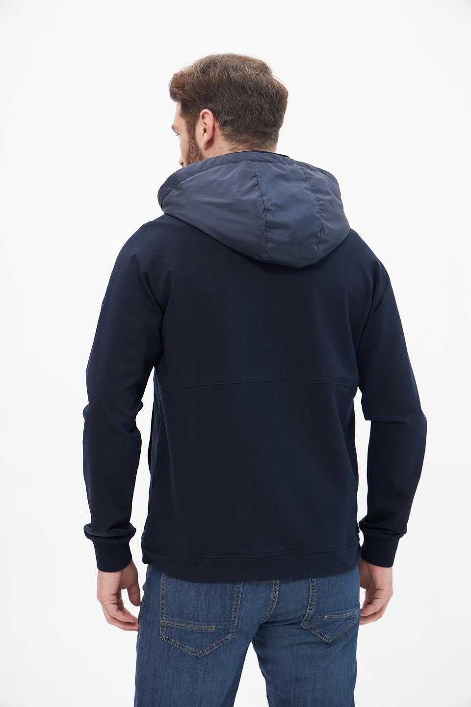 Кардиган Monte Carlo синий с капюшоном