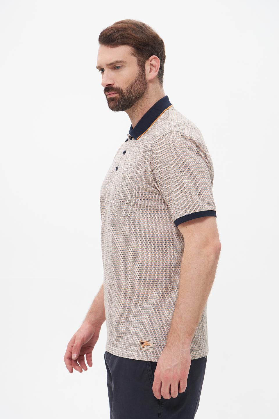 Поло Casa Moda в клетку бежевый