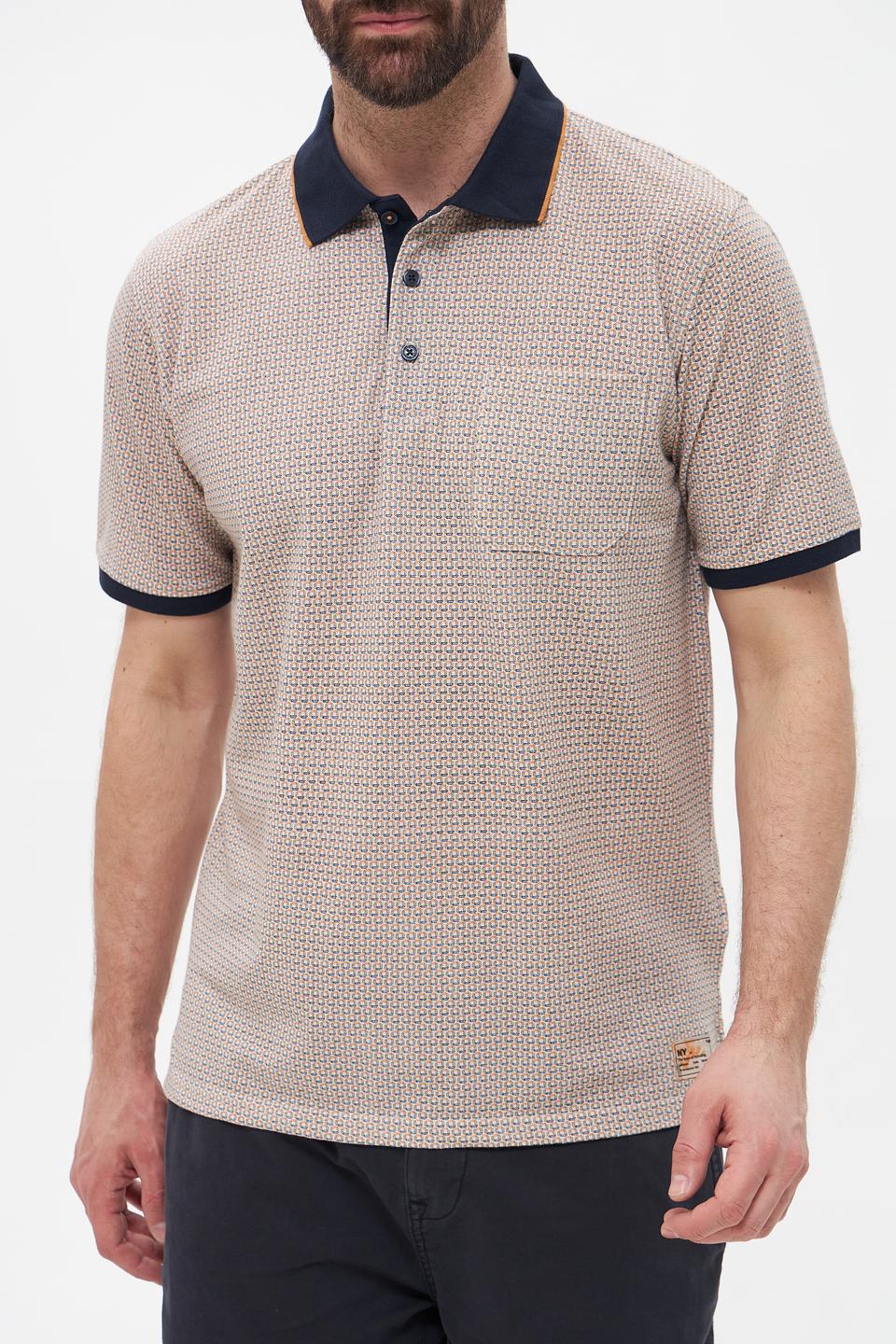 Поло Casa Moda в клетку бежевый